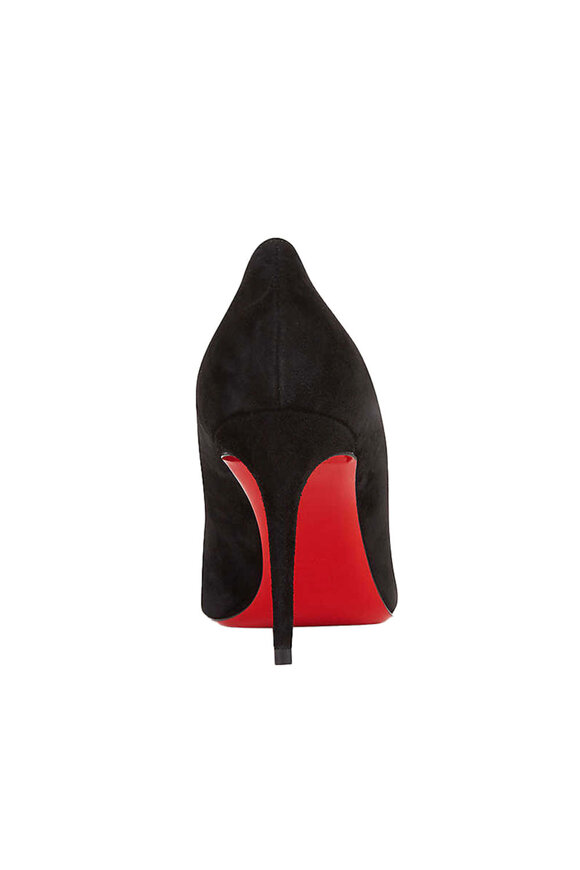 Christian Louboutin Kate 85 Suede Pump in Black - view 3