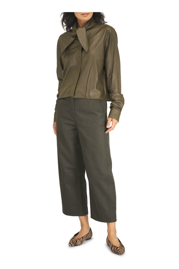 TWP Slouchy BF Rosen Cotton & Linen Twill Pant - view 2