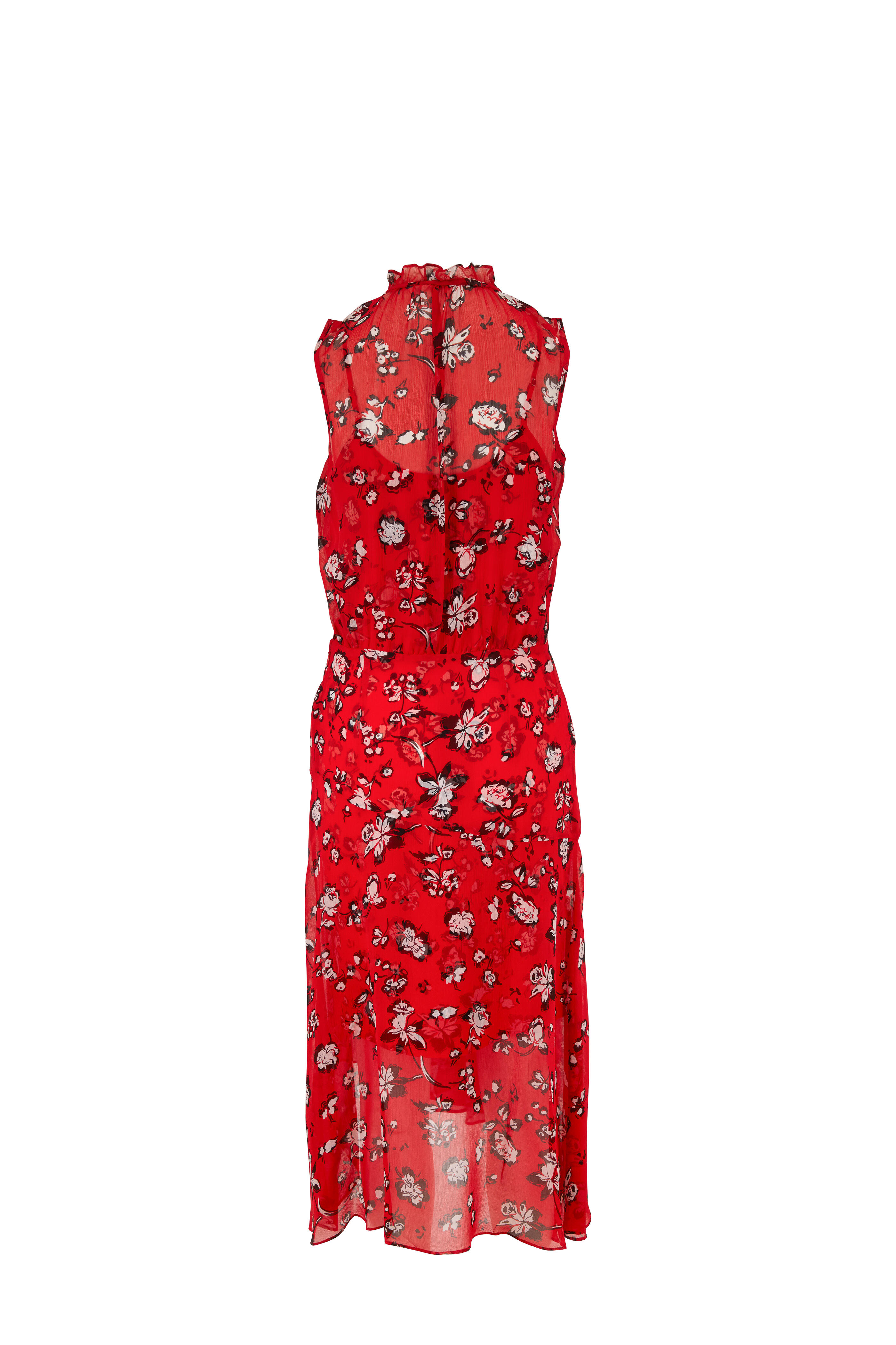 Veronica Beard - Corsica Red Multi Floral Sleeveless Dress