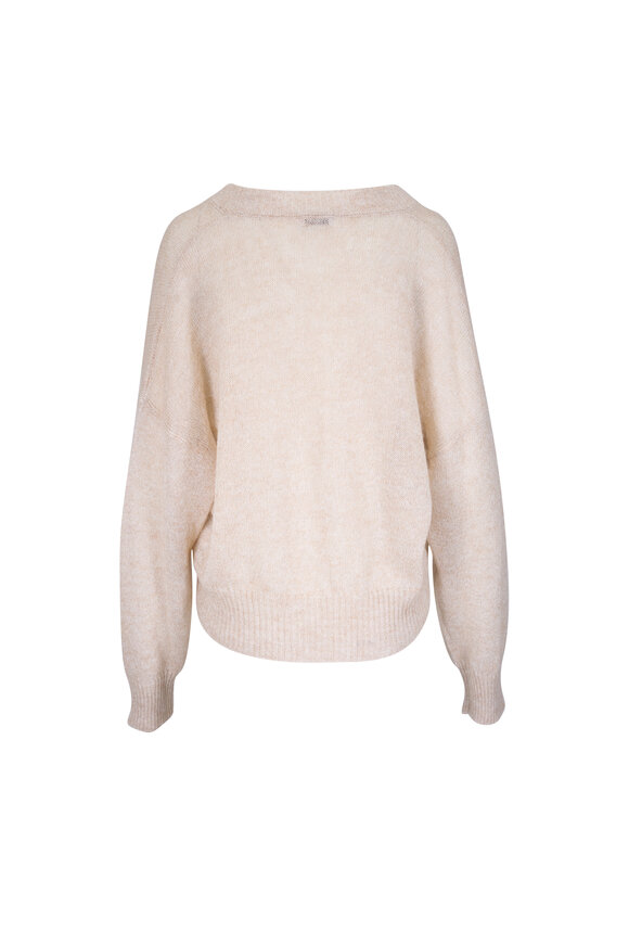 Brunello Cucinelli - Shell Sparkling V-Neck Sweater