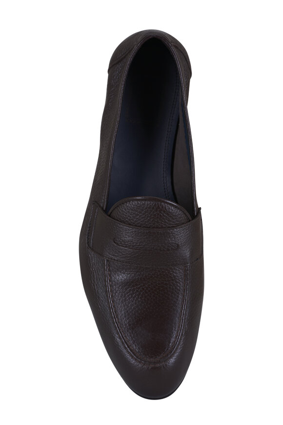 Brioni Appia Dark Brown Leather Penny Loafer - view 3
