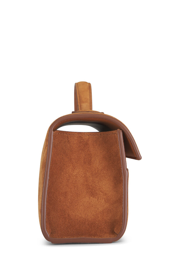 Savette Slim Symmetry Brown Suede Pochette - view 3