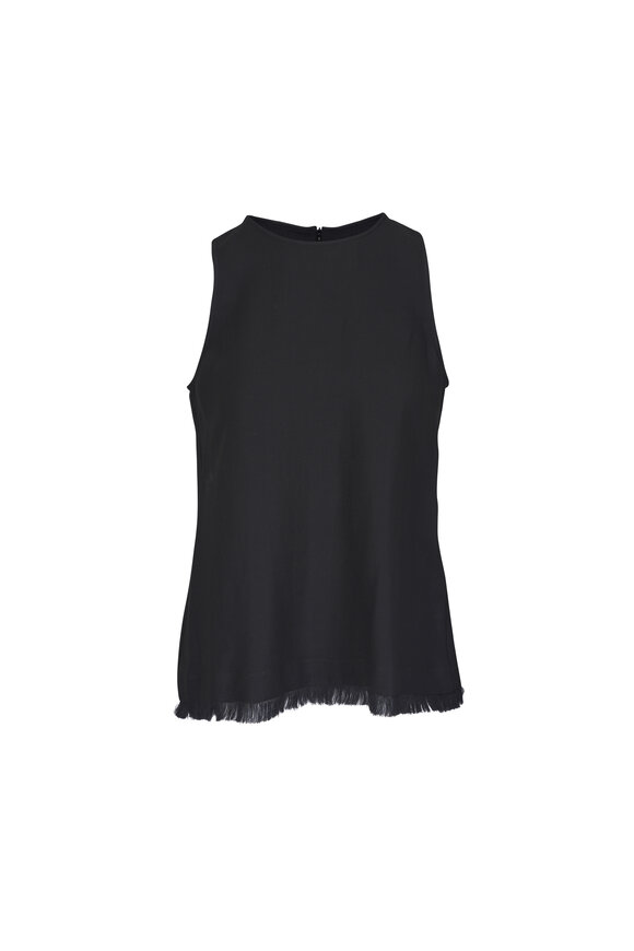 Antonelli Amy Black Woven Top