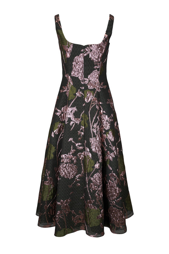 Lela Rose Olivia Cactus Multi Floral Fil Coupe Dress - view 3