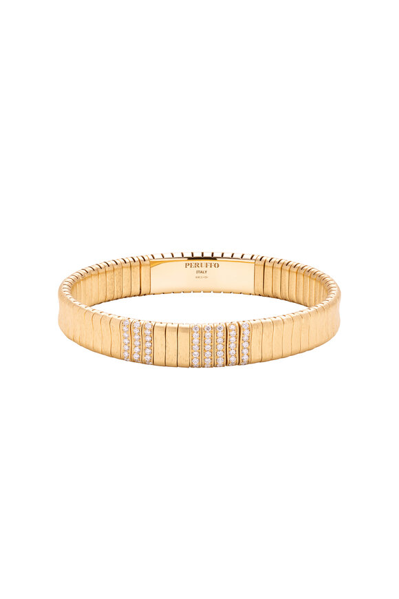 Peruffo 18k Yellow Gold Blocks Maxi Band Bracelet - view 1