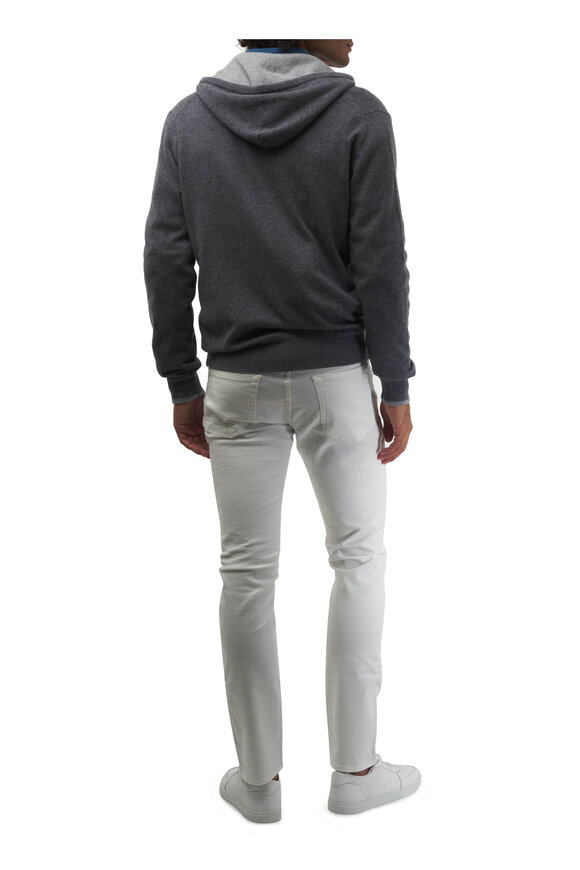 Fedeli - Gray Cashmere Zip Hoodie