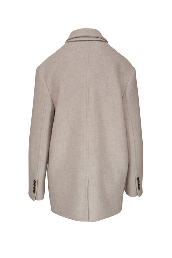 Brunello Cucinelli - Pearl Gray Cashmere Relaxed Jacket 