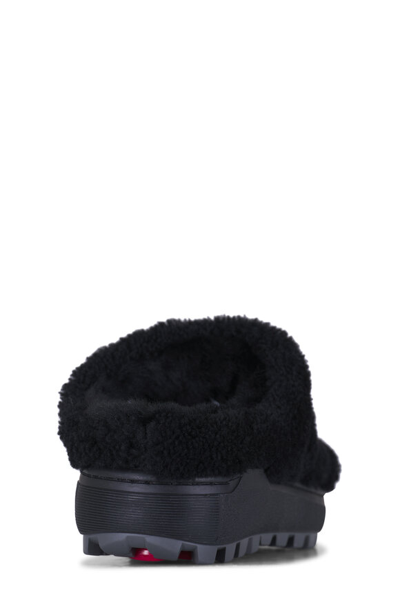 Bogner - Chamonix Black Shearling Slide