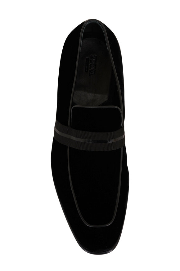 Zegna - Lido Black Velvet Loafer 