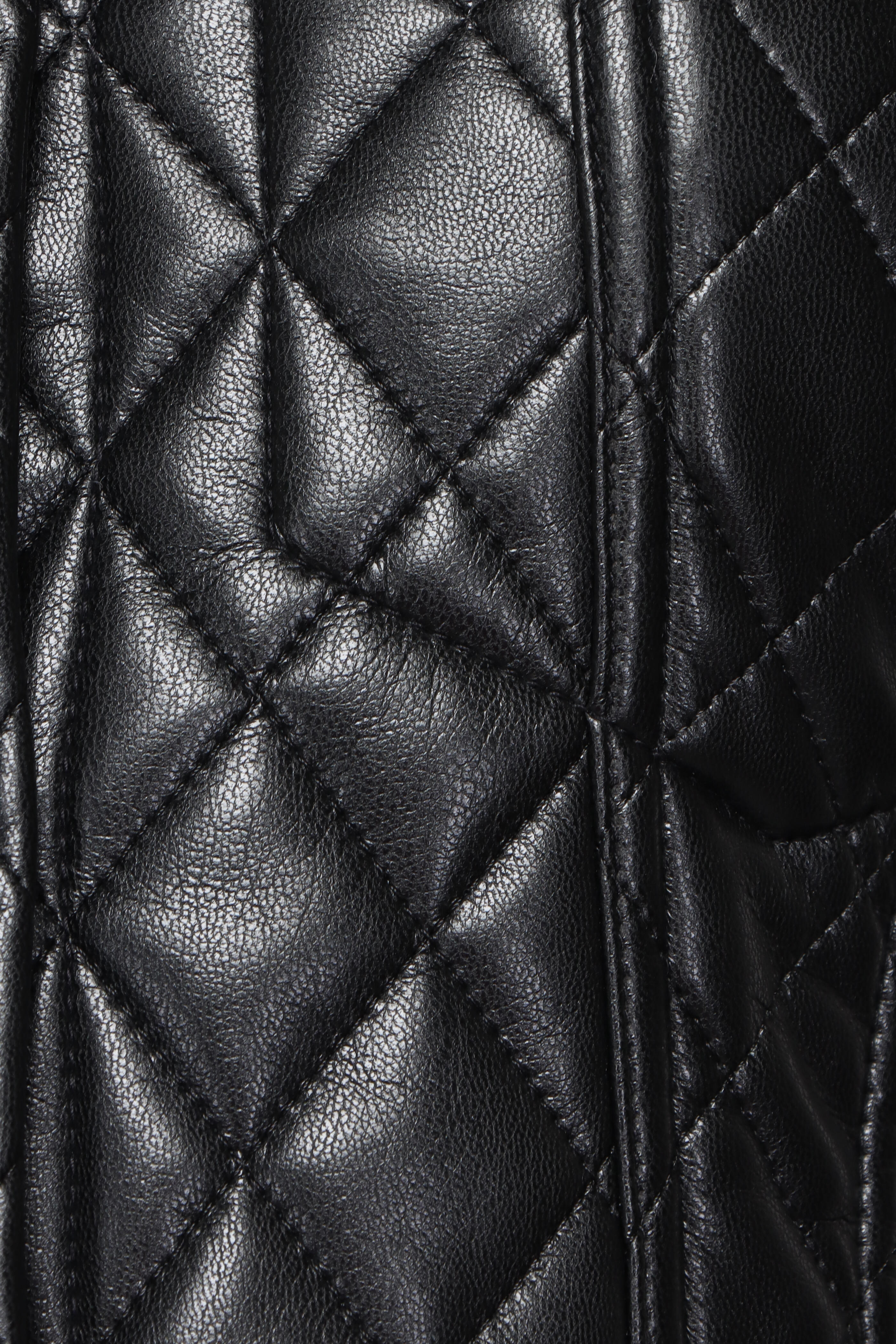 Alice & Olivia - Chloe Black Quilted Crop Jacket