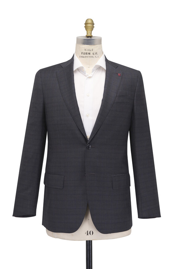Isaia Gray Glen Plaid Wool Suit - view 4
