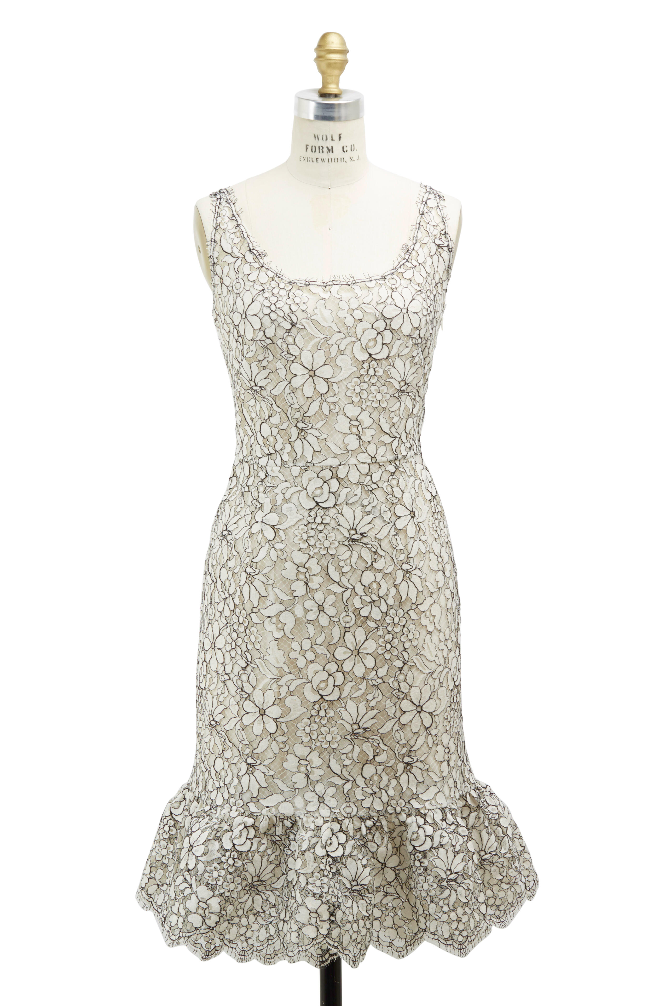 Valentino - Grey Silk Viollant Dress | Mitchell Stores
