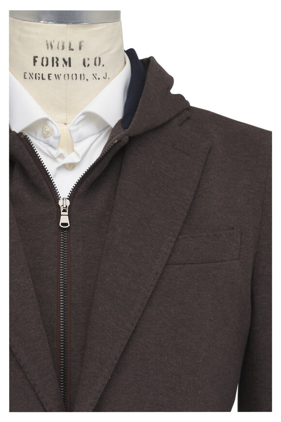 Tiki Brown Jersey Dickey Jacket - view 1
