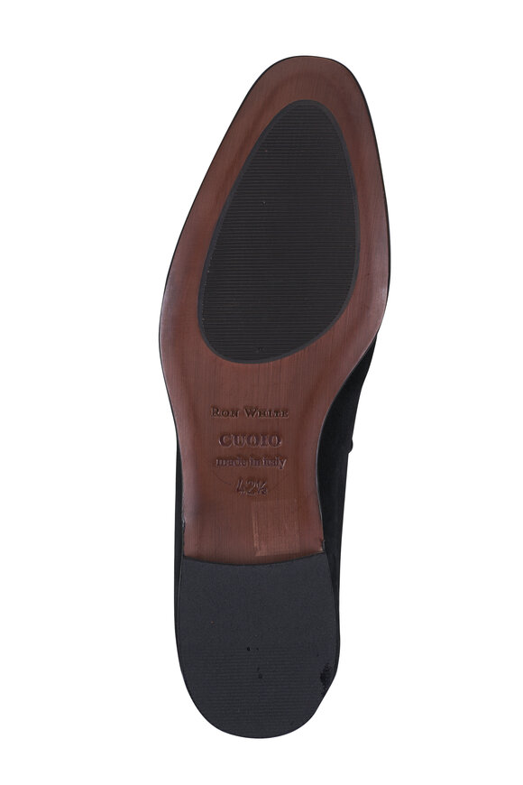 Ron White Frank Black Cashmere Suede Dress Shoe - view 4