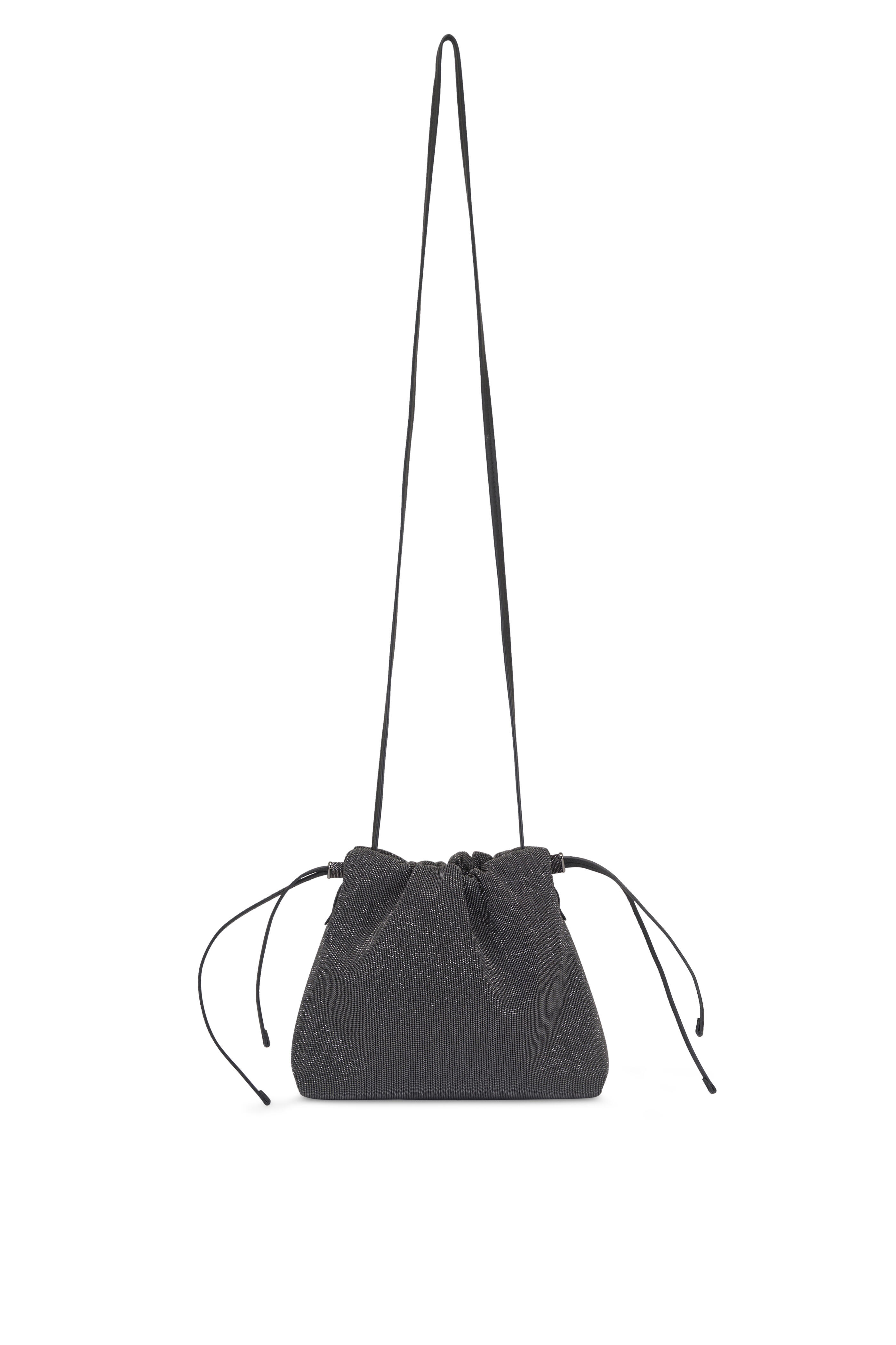 Brunello Cucinelli - Ultrablack Monili Drawstring Shoulder Bag - view 3