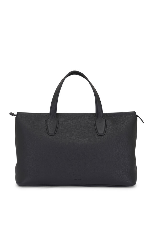 The Row Marcel Black Ans Leather Top Handle Bag