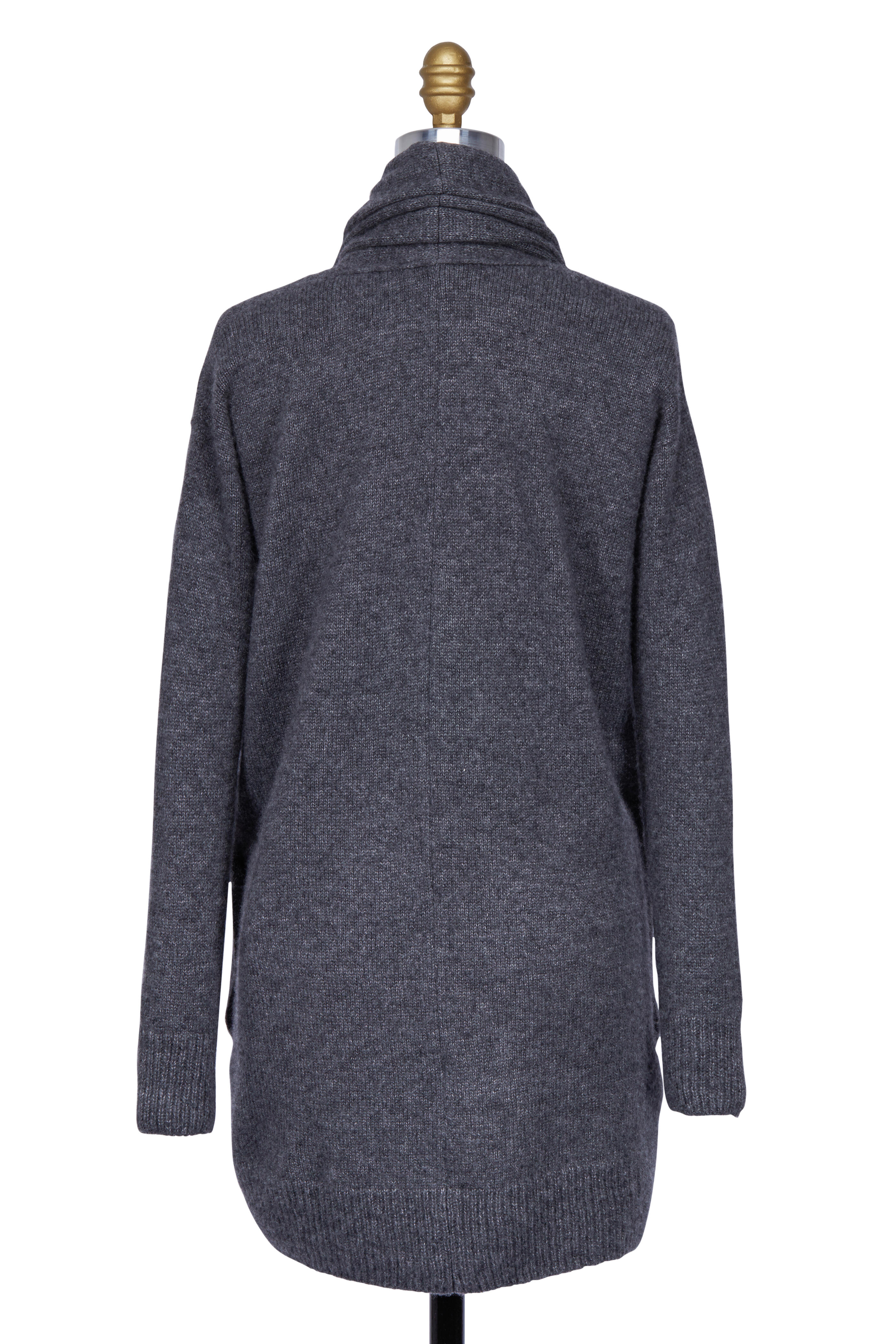 The Row - Mater Dark Gray Cashmere & Silk Blend Cardigan