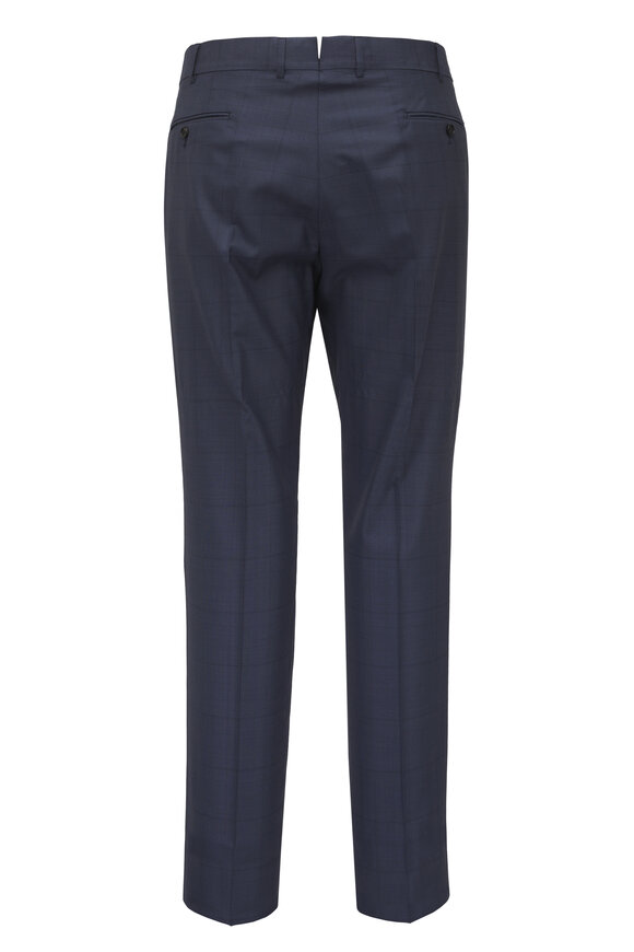 Zegna 15MILMIL15 Navy Blue Tonal Plaid Wool Suit - view 5