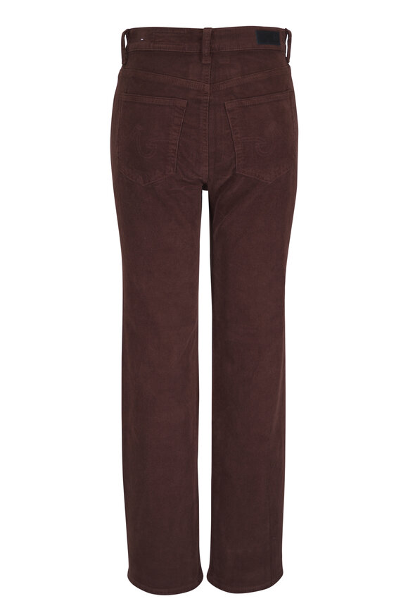 AG Brinley Wood Brown Mid-Rise Straight Corduroy Pant - view 2