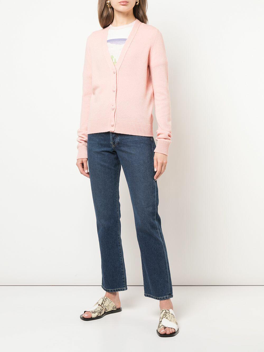 Barrie - Light Pink Ribbed Cardigan