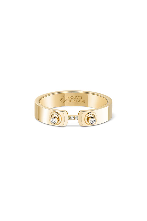Nouvel Heritage 18k Yellow Gold Diamond Band - view 2