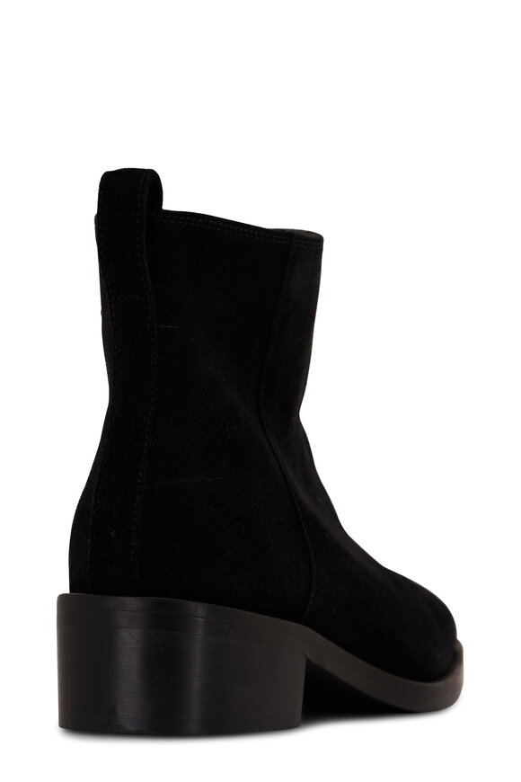 Aquatalia - Carisa Black Suede Short Boot, 30mm