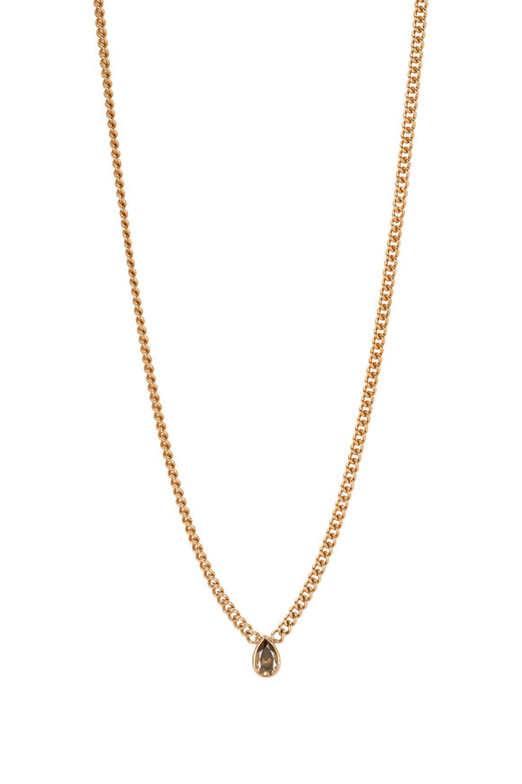Genevieve Lau - 14K Champagne Diamond Curb Chain Necklace