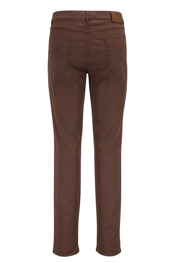 Brunello Cucinelli - Brown Stretch Cotton Traditional Fit Jean