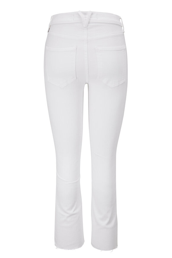 Veronica Beard - Carly White Raw Edge Hem Kick Flare Jean