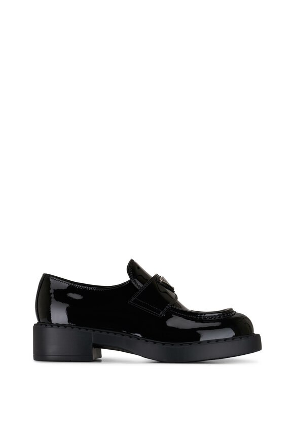 Prada - Chocolate Black Patent Leather Loafer, 50mm