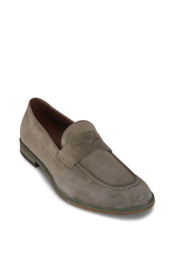 Fratelli Rossetti Yacht Portofino Sage Suede Penny Loafer