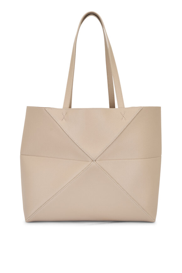 Loewe Medium Horizontal Puzzle Fold Clay Leather Tote - view 4