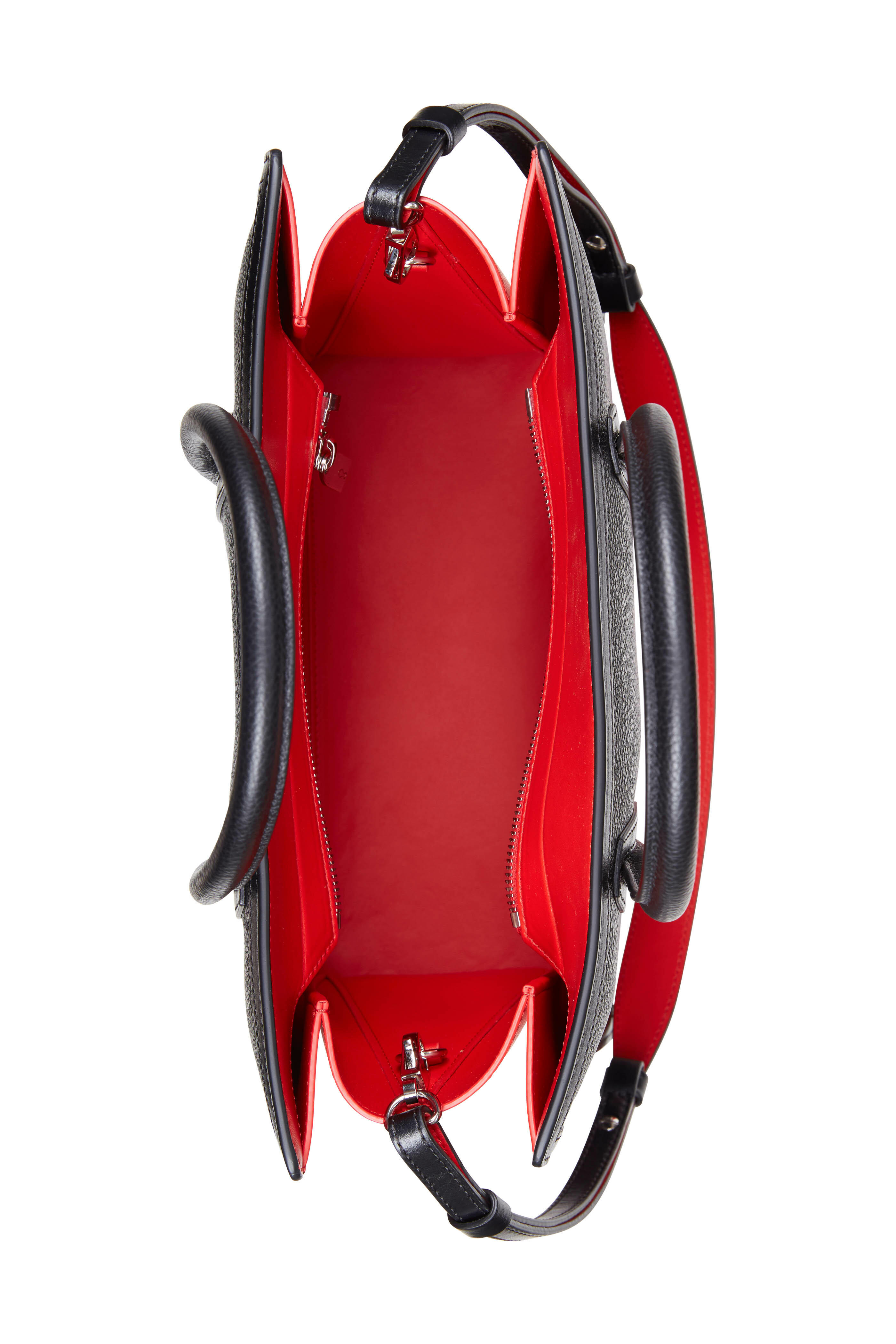 Christian Louboutin - Paloma Black & Red Leather Medium Tote