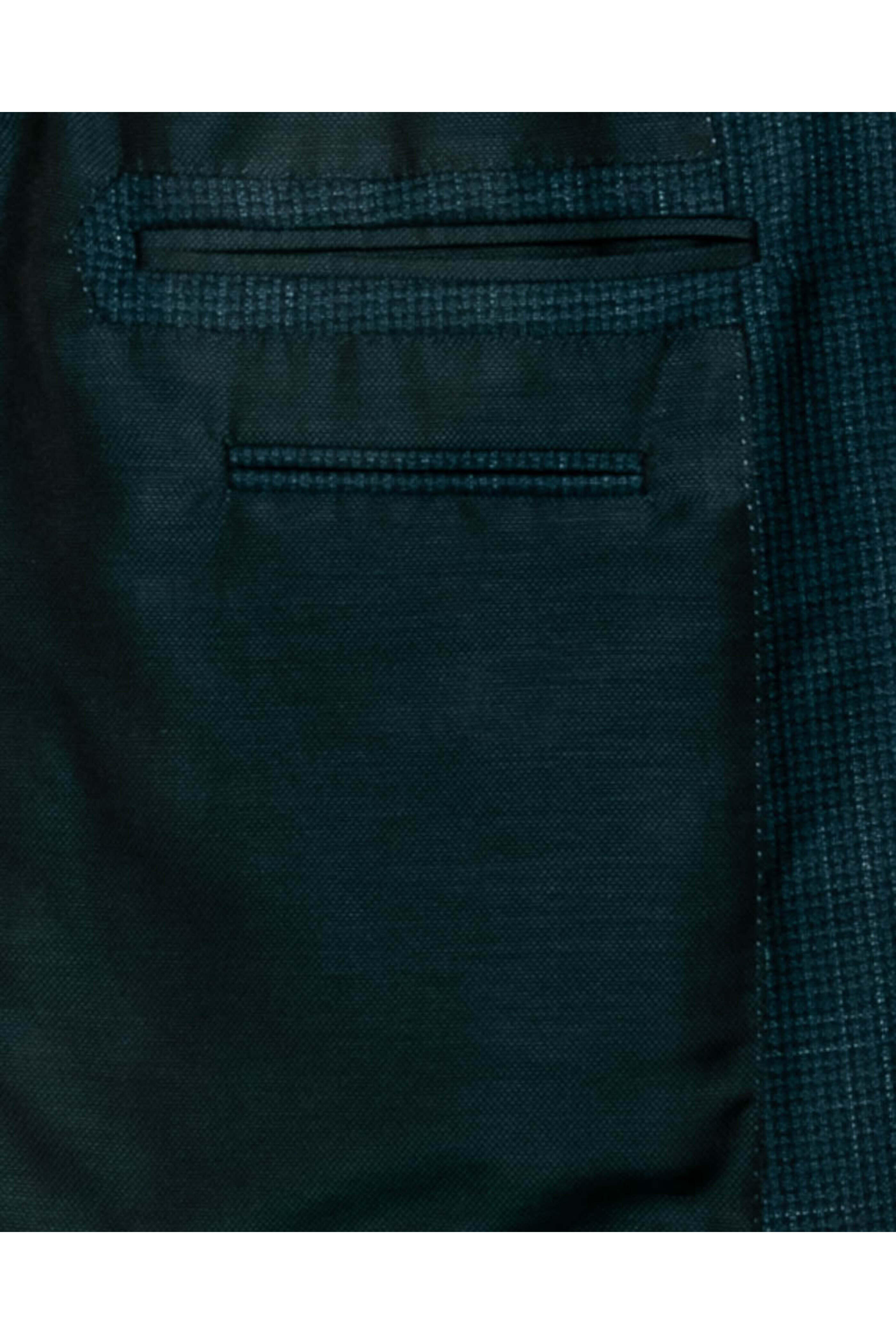 Zegna - Dark Teal and Navy Mix Micro Check Sportcoat