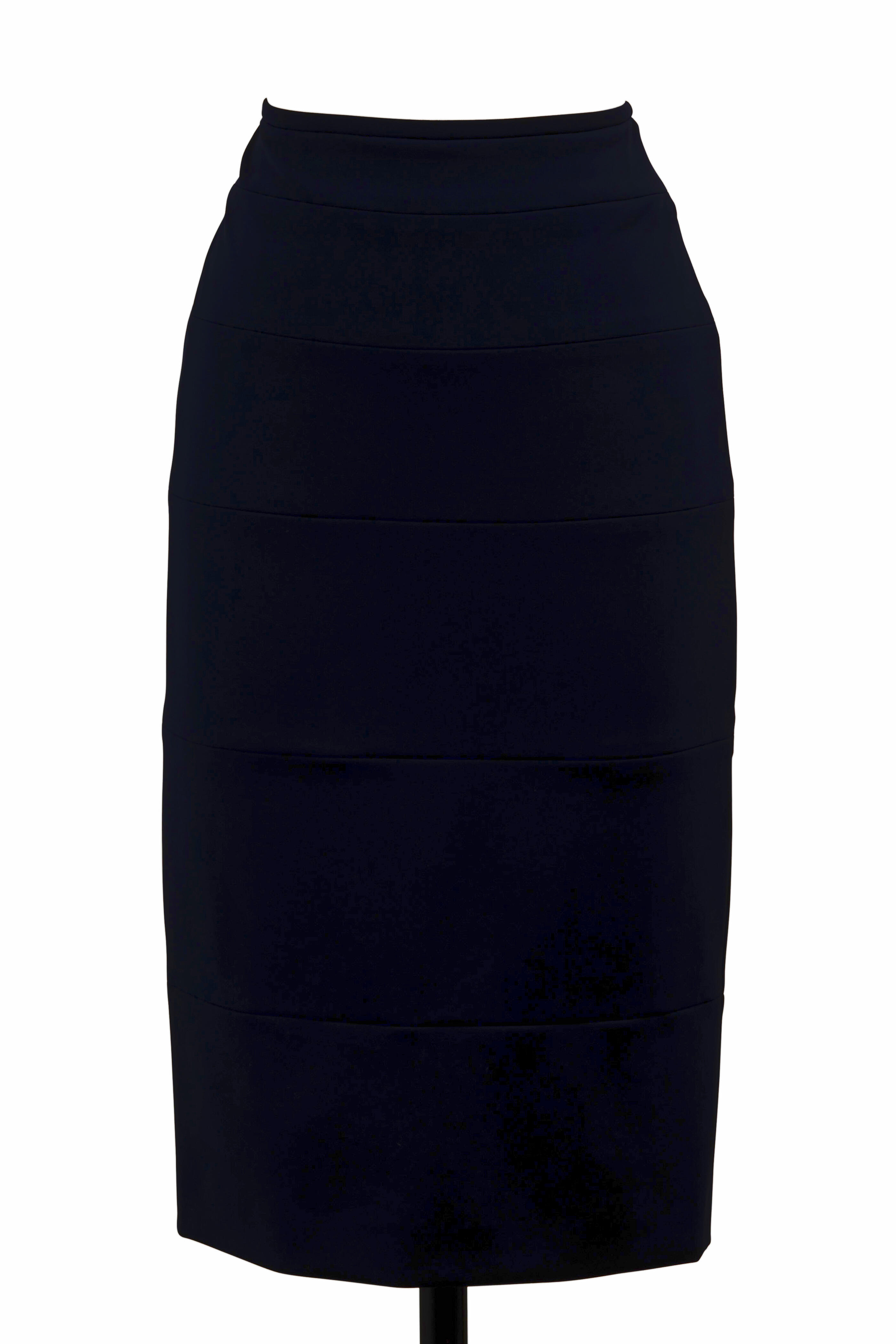 Escada - Navy Blue Scuba Skirt