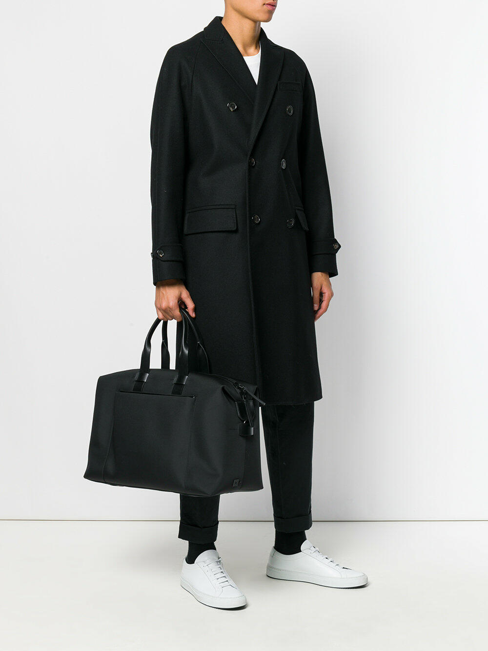 Troubadour - Black Nylon & Leather Weekender Bag