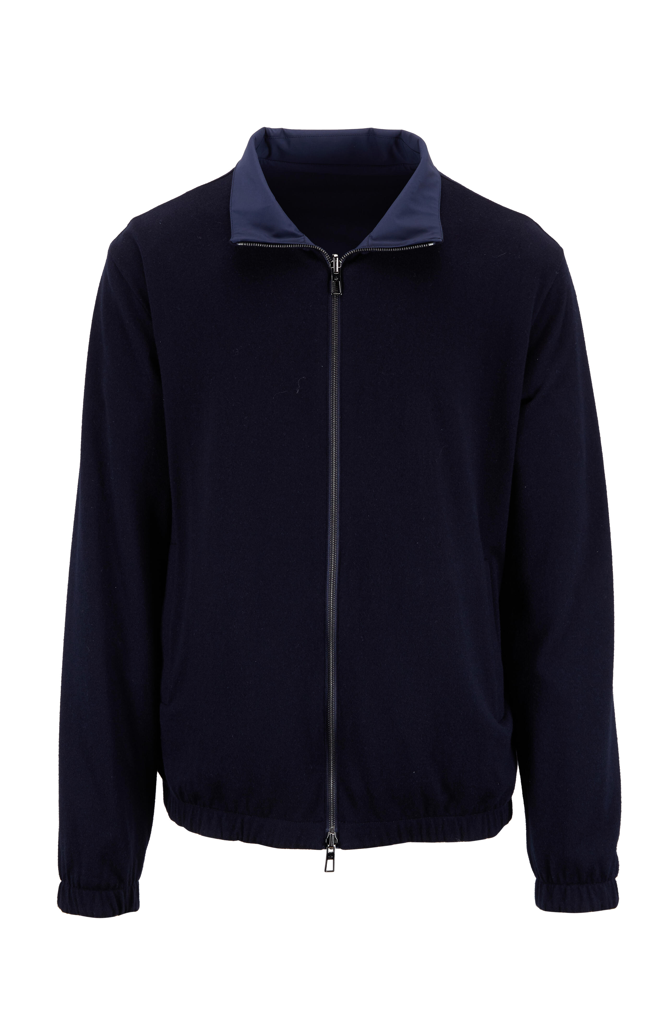 Loro Piana - Navy Blue Storm System Reversible Bomber Jacket