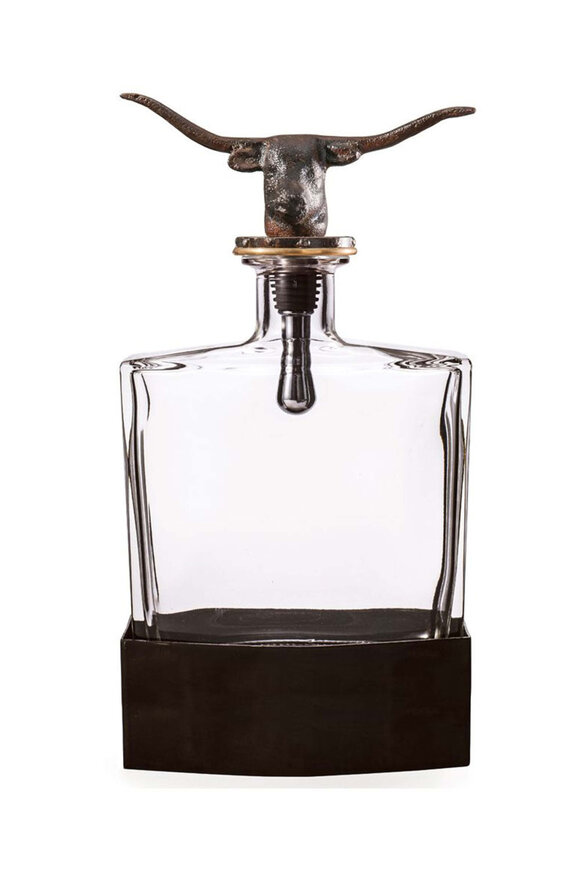 Jan Barboglio Nueces Decanter Dual Corkscrew Longhorn