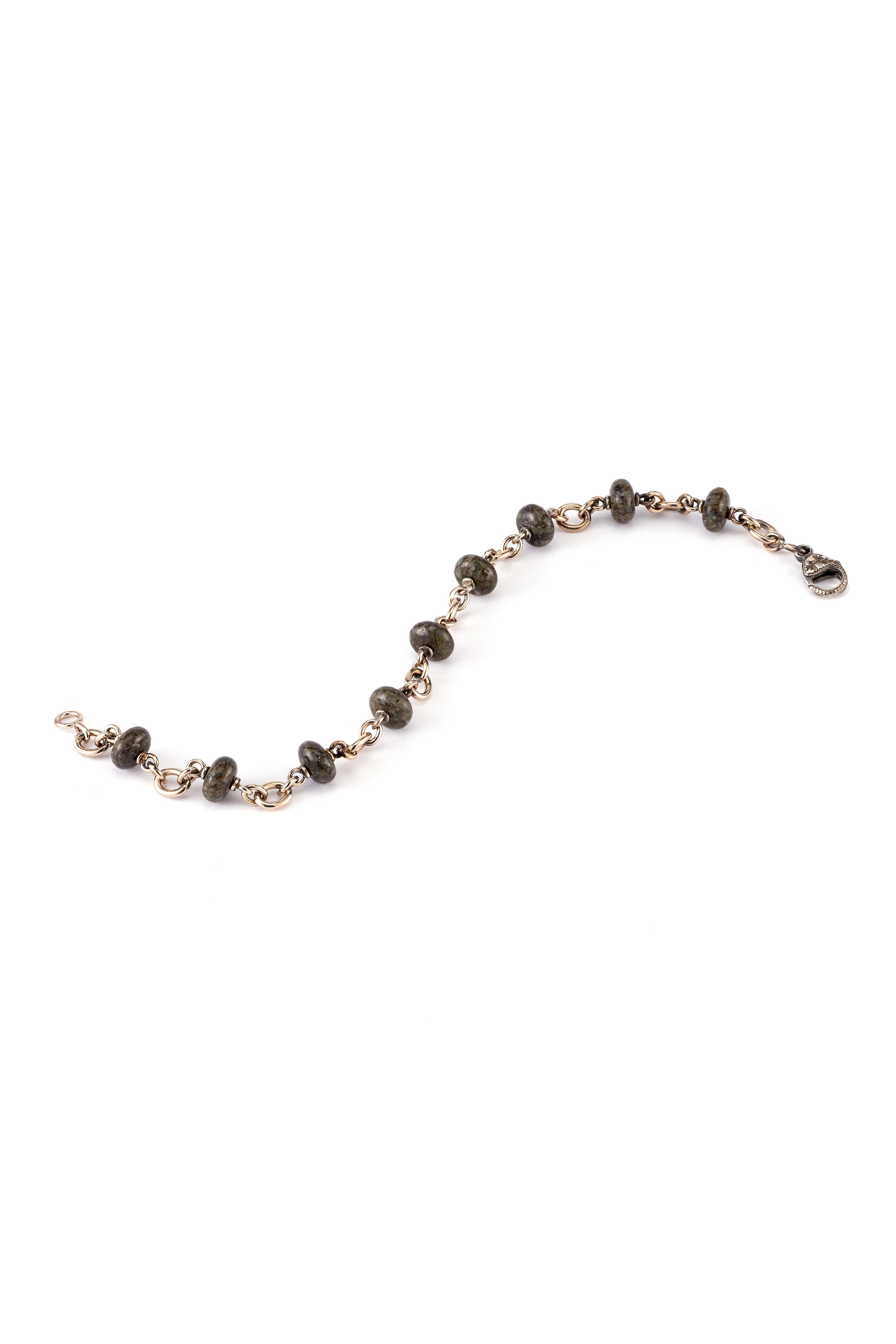 Sylva & Cie 18K White Gold Dinosaur Bead Bracelet