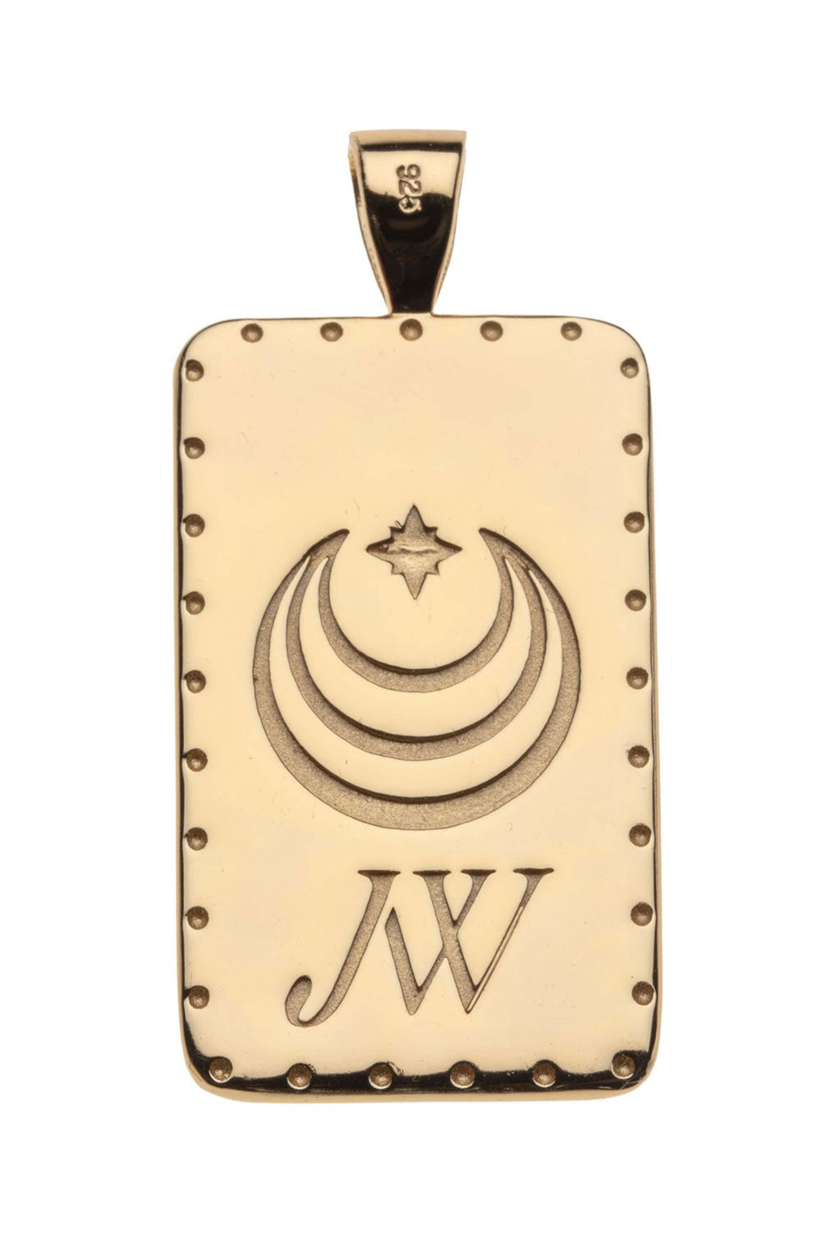 Jane Win - Protect Dog Tag Snake Pendant Rolo Chain Necklace