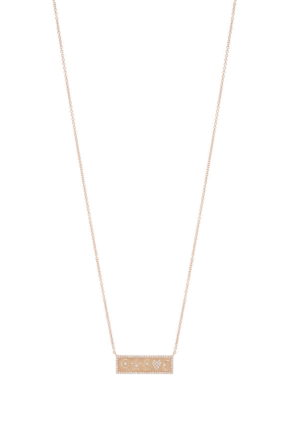 Kai Linz Charm Plate Diamond Necklace