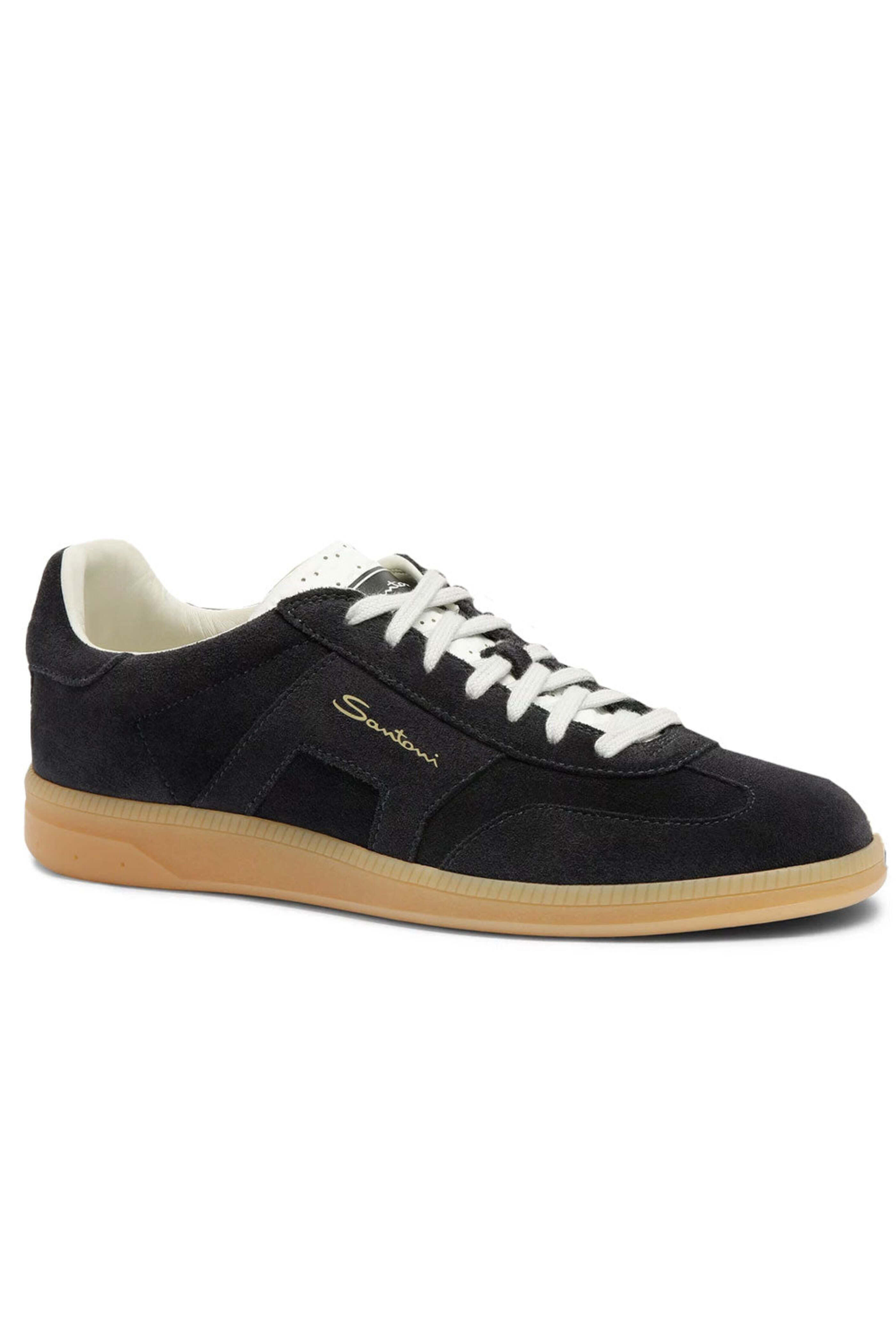 スニーカー SANTONI DBS OLY SNEAKERS IN GRAINY LEATHER AND SUEDE Santoni - Suede DBS Olympic Sneaker | Mitchell Stores