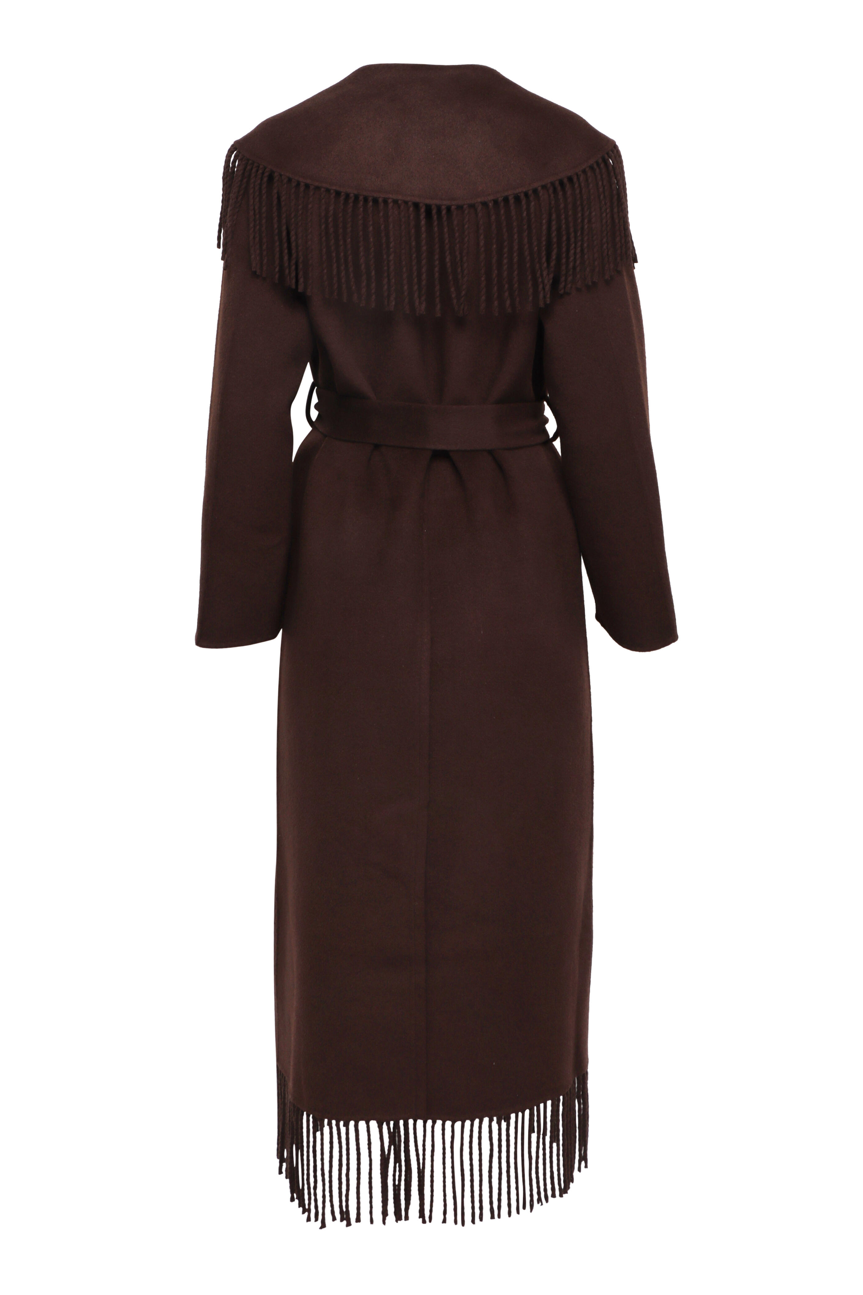 Simkhai - Carrie Chocolate Fringe Long Coat - view 2