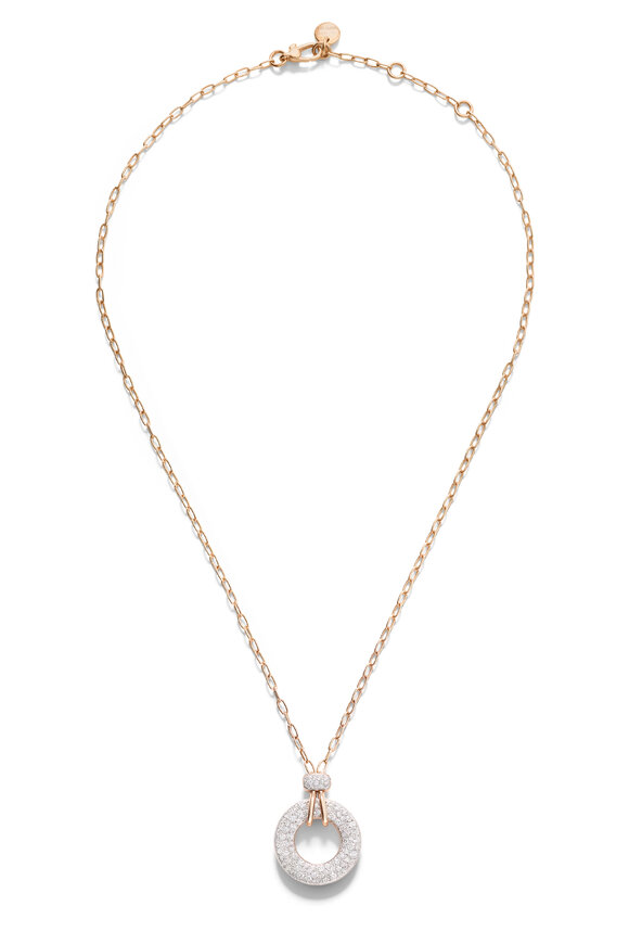 Pomellato 18k Rose Gold Diamond Iconica Necklace - view 2