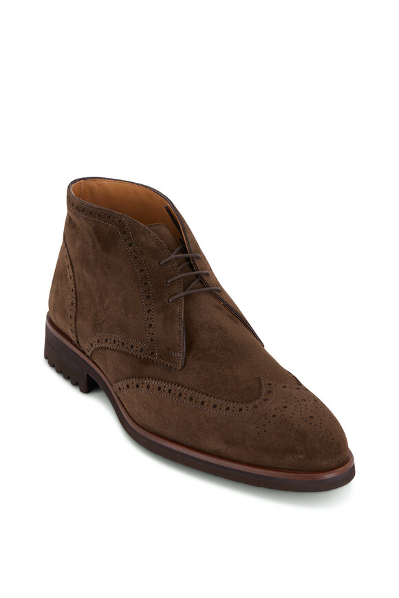 Di Bianco - Military Suede Wingtip Dress Shoe