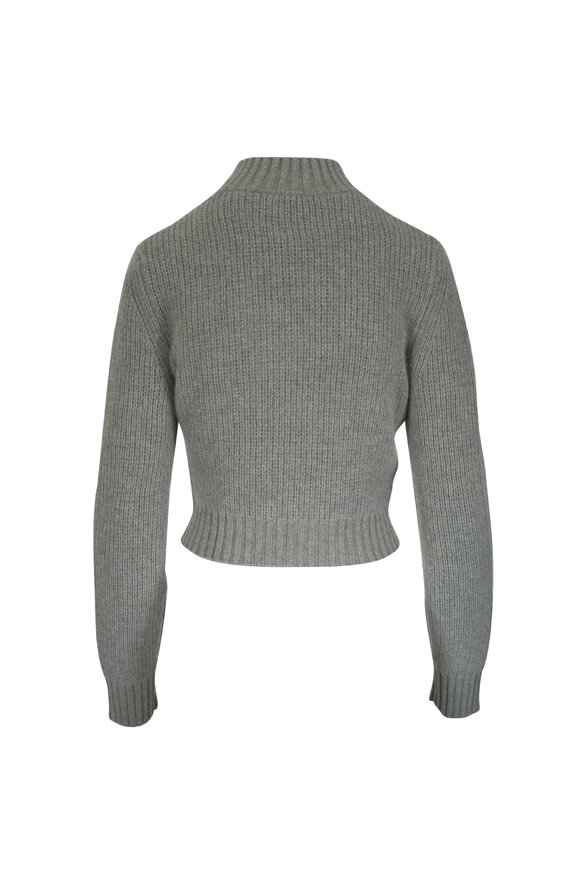 Le Kasha Chiba Moss Green Cashmere Mock Neck Sweater - view 3
