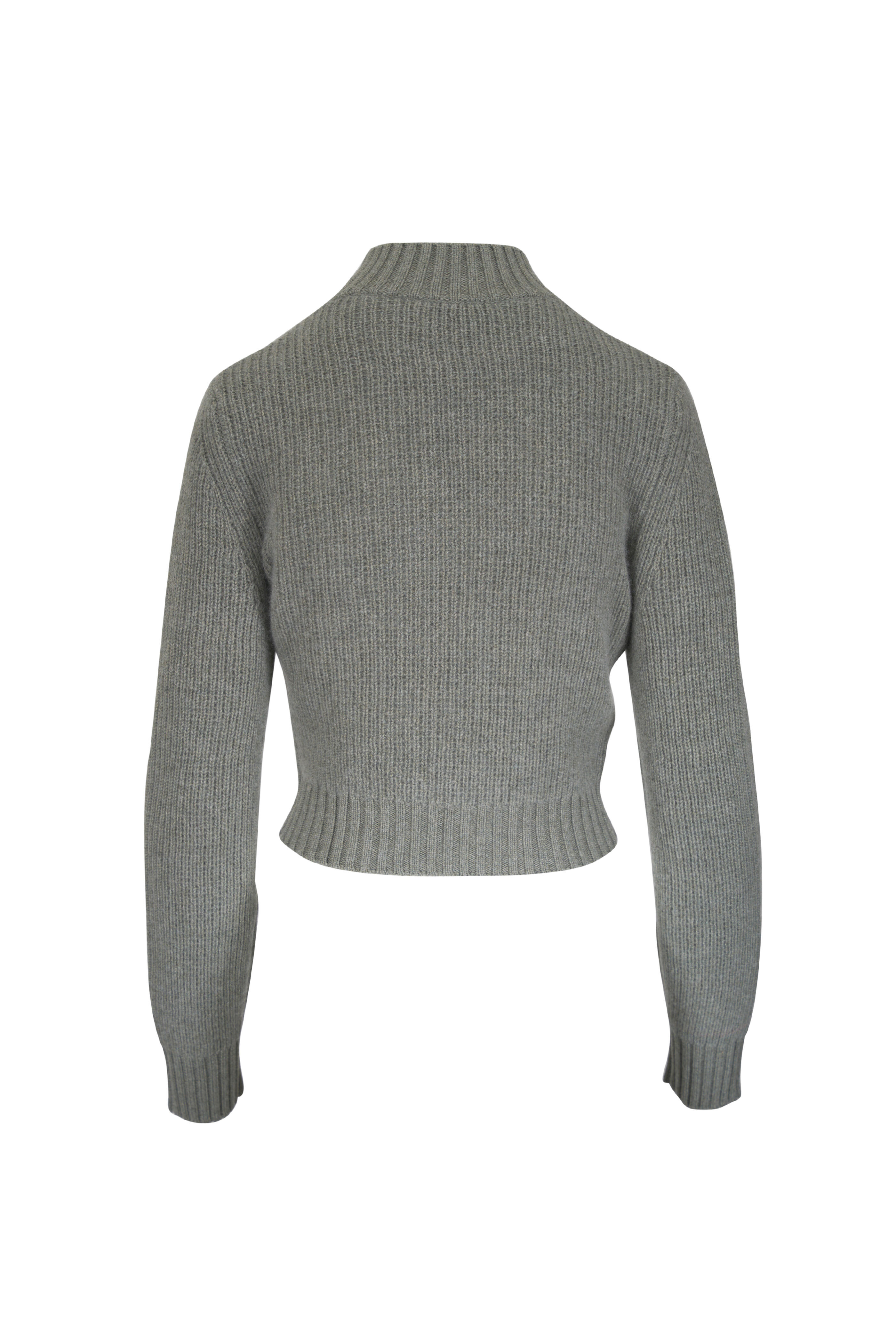Le Kasha - Chiba Moss Green Cashmere Mock Neck Sweater - view 2