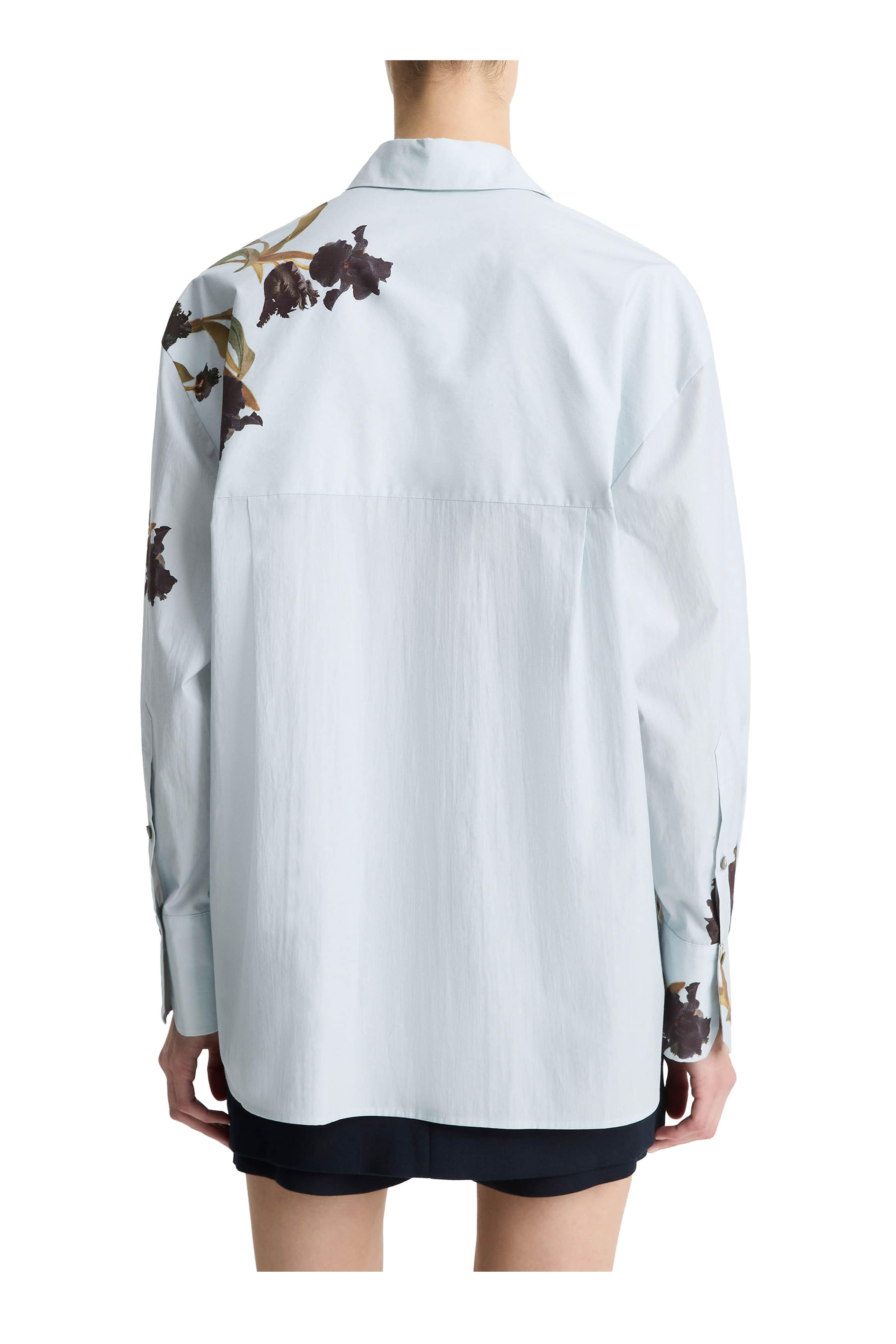 Vince - Salt Glass Placed Iris Cotton Button Down Shirt