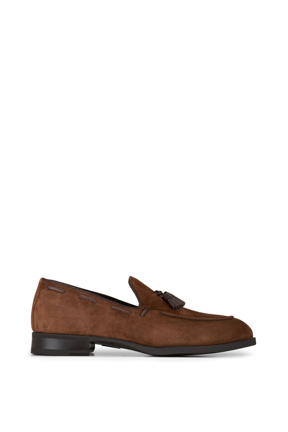 Di Bianco - Brown Suede Tassel Loafer | Mitchell Stores