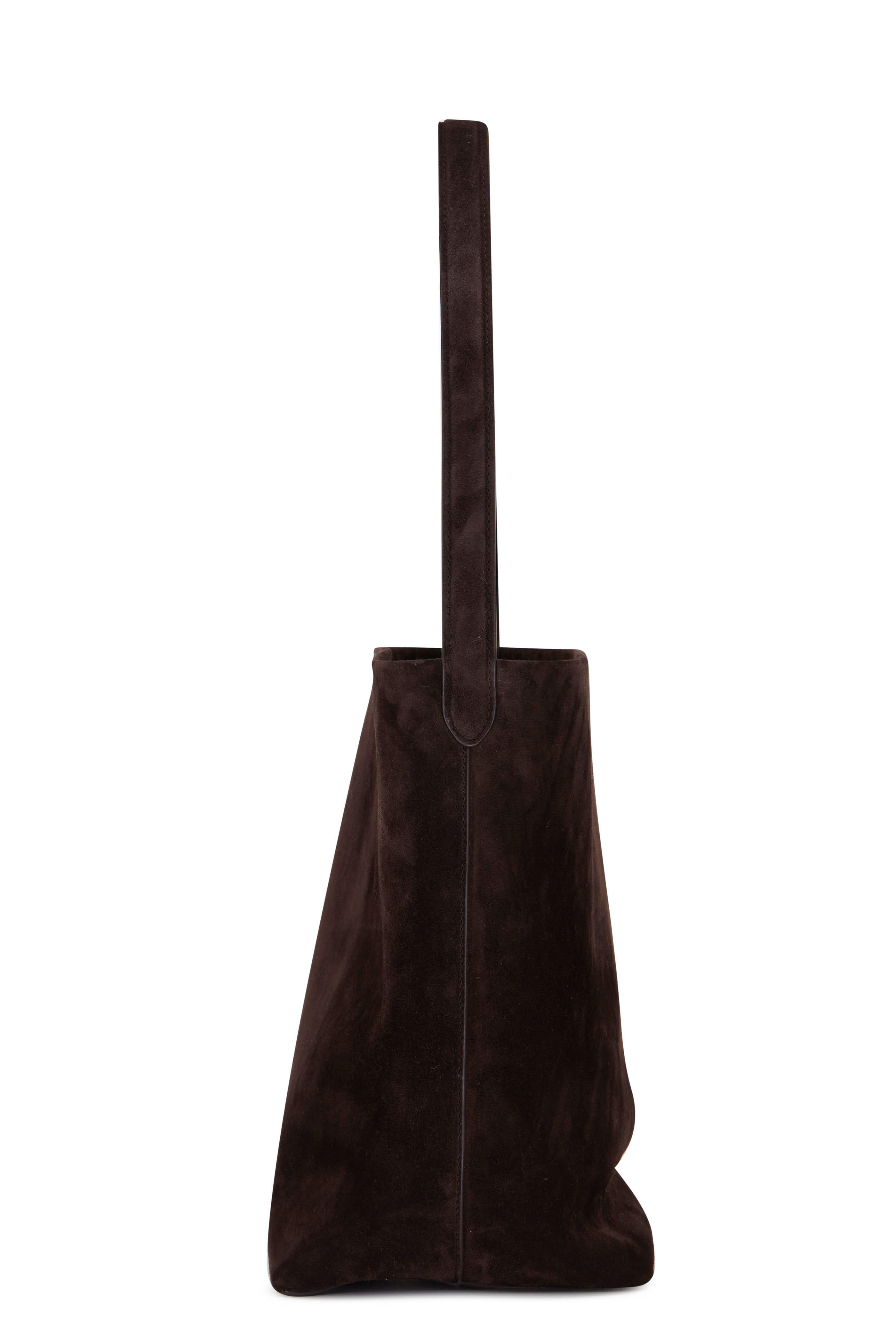 The Row - Park Ebony Suede Medium North South Tote